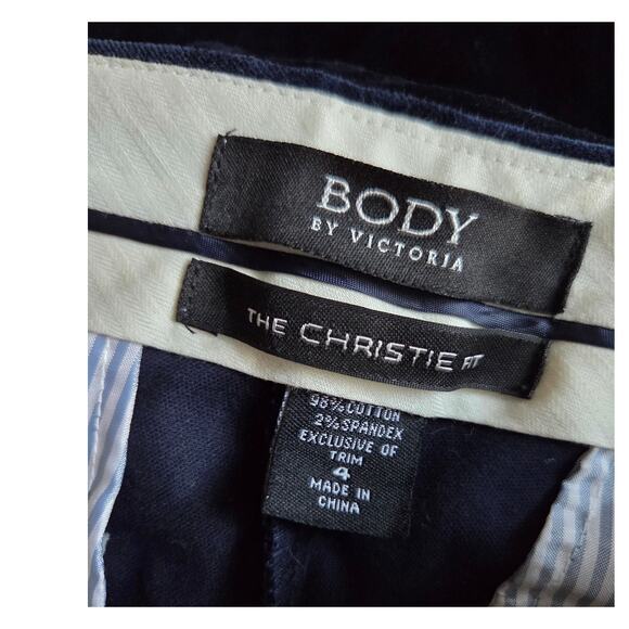 Body by Victoria The Christie Fit Pants 4 Blue Velvet Flare Trousers - Picture 4 of 5